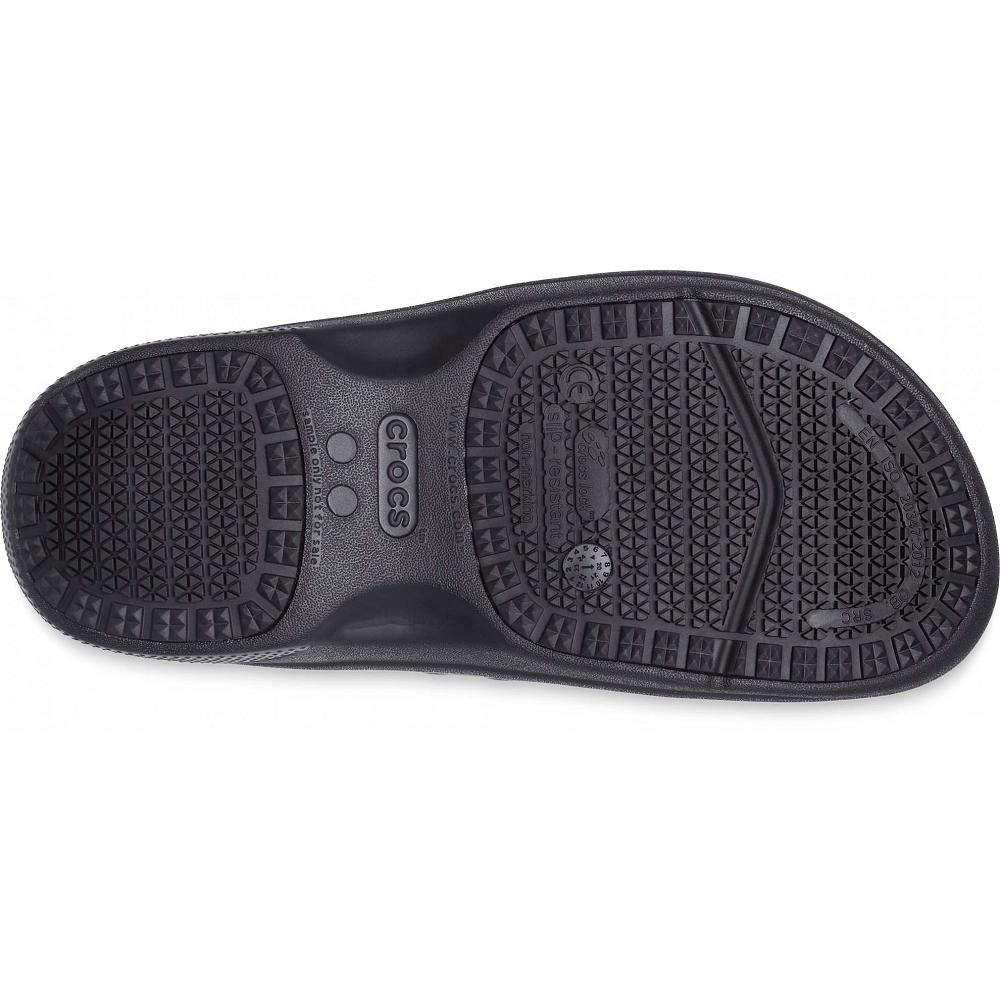 Black Men's Crocs On-The-Clock LiteRide™ Slip-On Clogs | NZ 0796HAPK